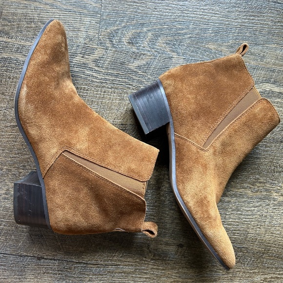 Franco Sarto Cognac Suede Janie Ankle Boot - Picture 4 of 7